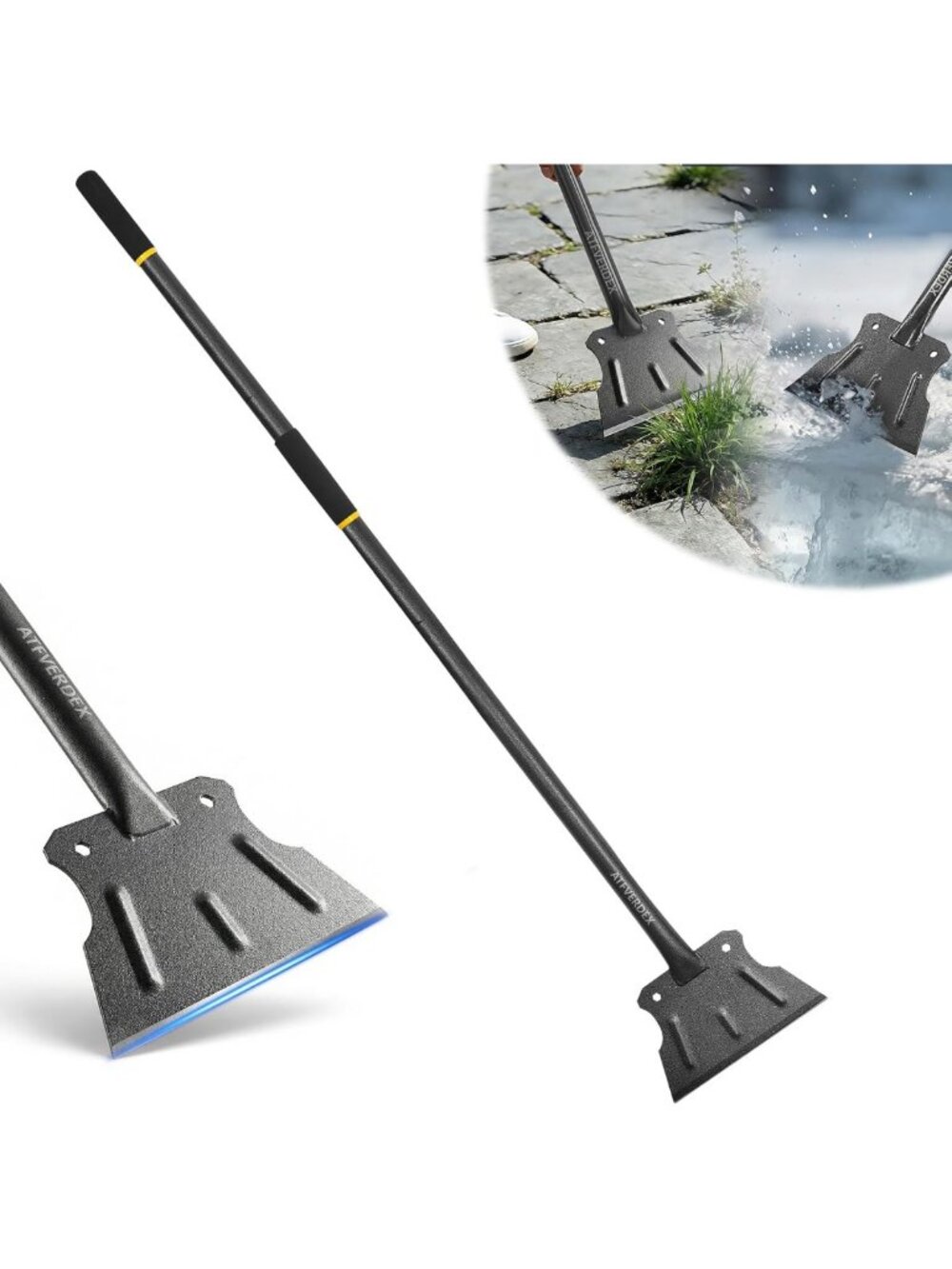 59" Heavy Duty Floor Scraper & Flat Shovel for Garden Cleaning - Durable
